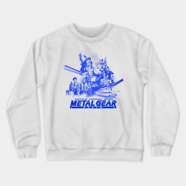 Metal Gear Solid (Blue Version) Crewneck Sweatshirt by CoolDojoBro